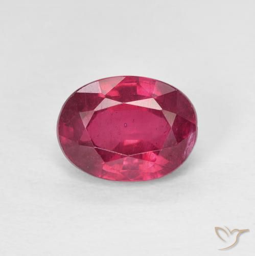 1.89ct 天然 Medium Dark-Red ルビー, 楕円形, VS
