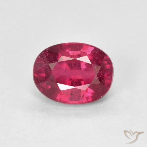 1.81ct 天然 Medium Dark-Red ルビー, 楕円形, VS