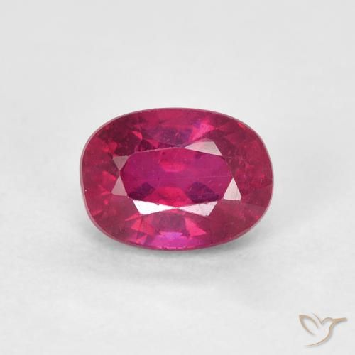 1.29ct 天然 薄いレッド ルビー, 楕円形, VS