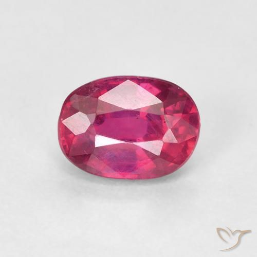 1.18ct 天然 薄いレッド ルビー, 楕円形, VS