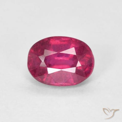 1.16ct 天然 薄いレッド ルビー, 楕円形, VS