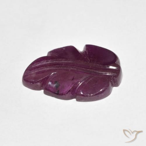 4.70カラットの天然Medium Dark-Purpleルビー、ファンシー、オペーク
