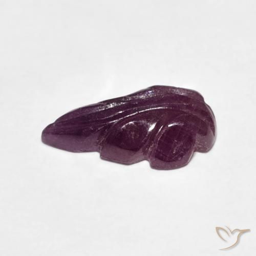 2.37カラットの天然Medium Dark-Purpleルビー、ファンシー、オペーク