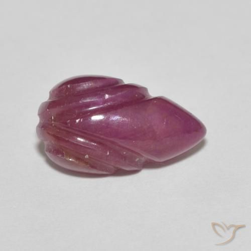 3.48カラットの天然Medium Dark-Purpleルビー、ファンシー、オペーク
