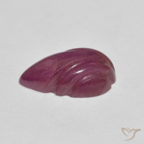 3.48カラットの天然Medium Dark-Purpleルビー、ファンシー、オペーク