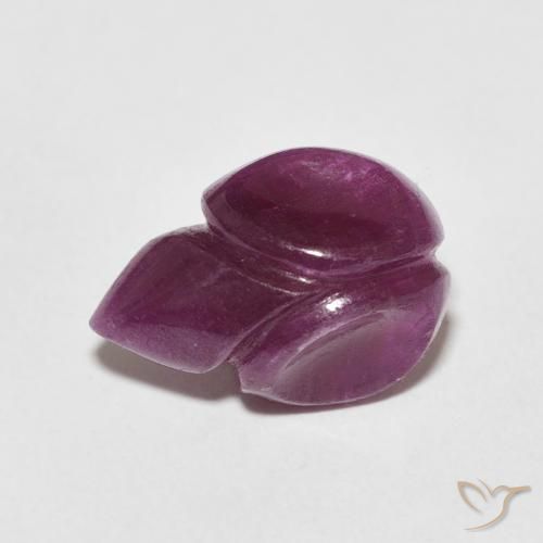 3.38ct 天然 ワインレッド ルビー, フラワーカット, オペーク