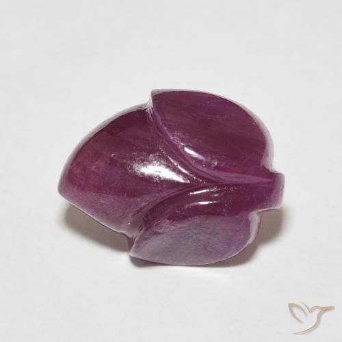 4.90ct 天然 ダークレッド ルビー, フラワーカット, オペーク