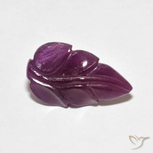 3.39カラットの天然Medium Dark-Purpleルビー、ファンシー、オペーク