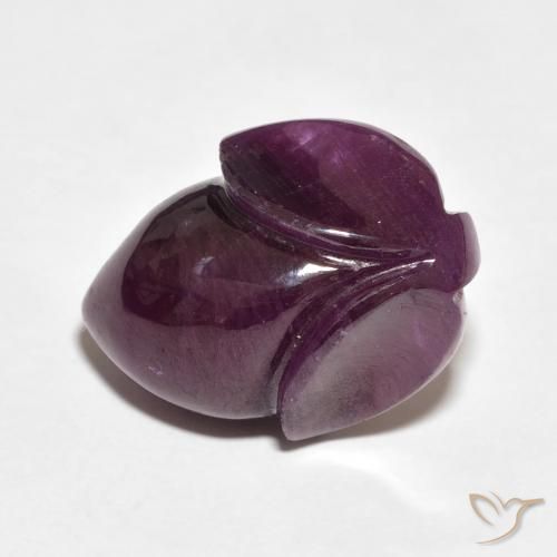 13.39ct 天然 ラズベリーレッド ルビー, フラワーカット, オペーク