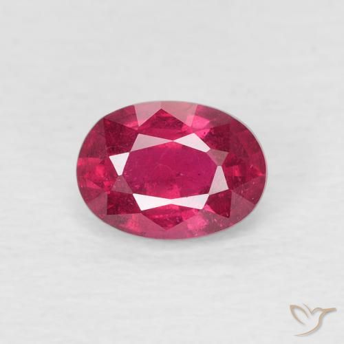 1.19ct 天然 パープルレッド ルビー, 楕円形, VS