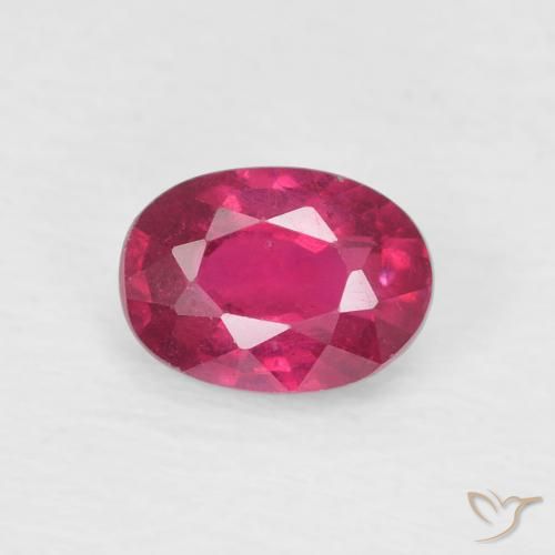 1.22ct 天然 濃い赤みがかったピンク ルビー, 楕円形, VS