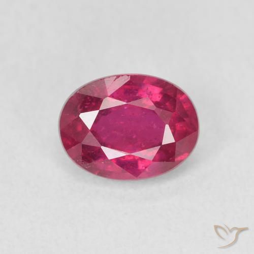 1.18ct 天然 ピンクがかったレッド ルビー, 楕円形, VS