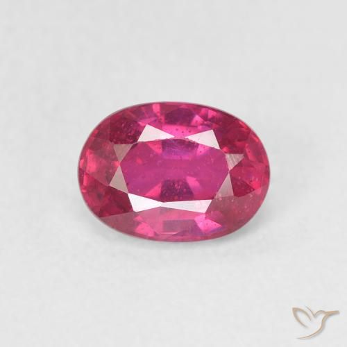 1.17ct 天然 ピンクがかったレッド ルビー, 楕円形, VS
