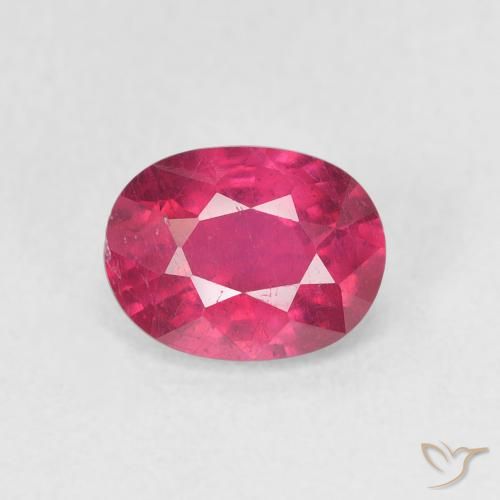 1.31ct 天然 ピンクがかったレッド ルビー, 楕円形, VS