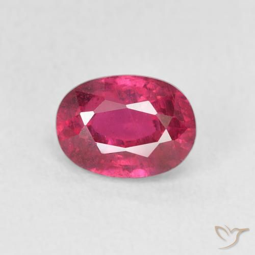 1.33ct 天然 ピンクがかったレッド ルビー, 楕円形, VS