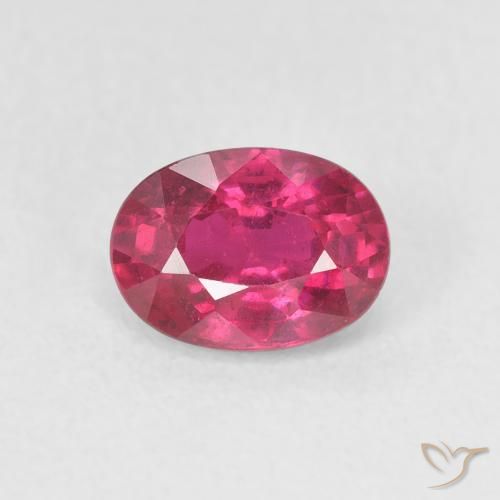 1.19ct 天然 ピンクがかったレッド ルビー, 楕円形, VS