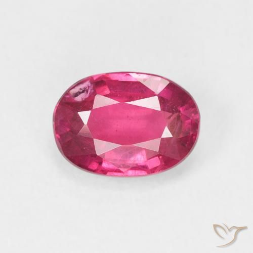1.18ct 天然 ピンクがかったレッド ルビー, 楕円形, VS