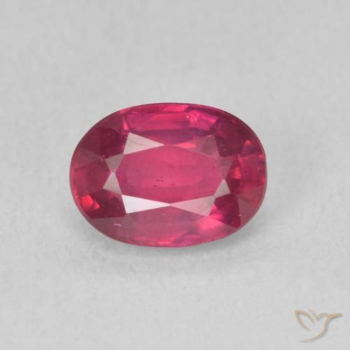 1.25ct 天然 薄いレッド ルビー, 楕円形, VS