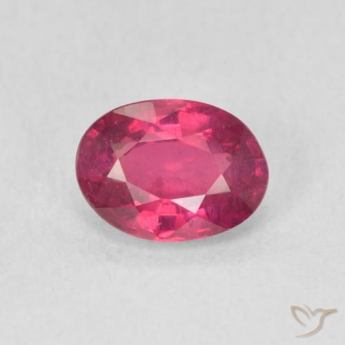 1.14ct 天然 薄いレッド ルビー, 楕円形, VS