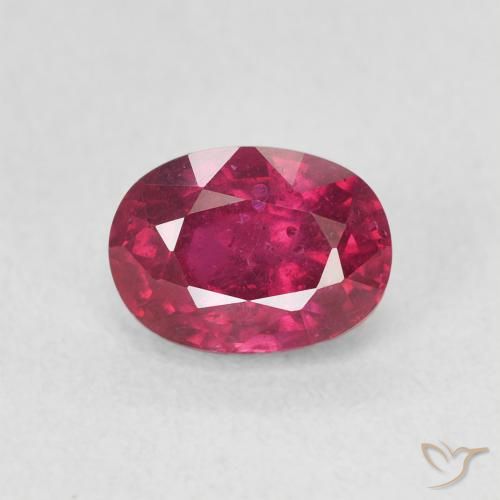 1.54ct 天然 赤みがかったピンク ルビー, 楕円形, VS