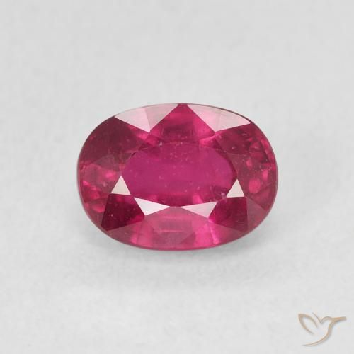 1.46ct 天然 ピンクがかったレッド ルビー, 楕円形, VS