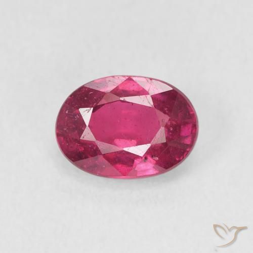 1.23ct 天然 ピンクがかったレッド ルビー, 楕円形, VS