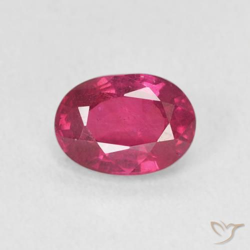 1.25ct 天然 ピンクがかったレッド ルビー, 楕円形, VS