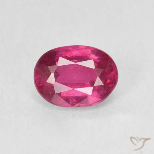 1.17ct 天然 ピンクがかったレッド ルビー, 楕円形, VS