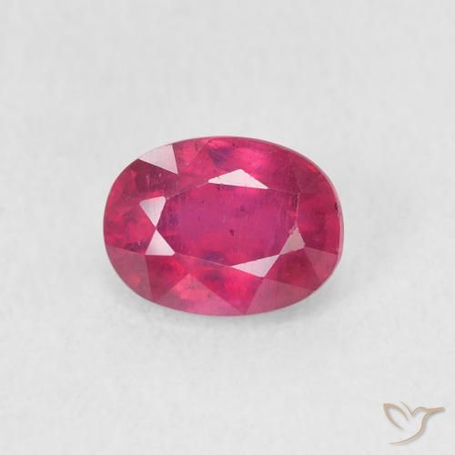 1.20ct 天然 薄いレッド ルビー, 楕円形, VS