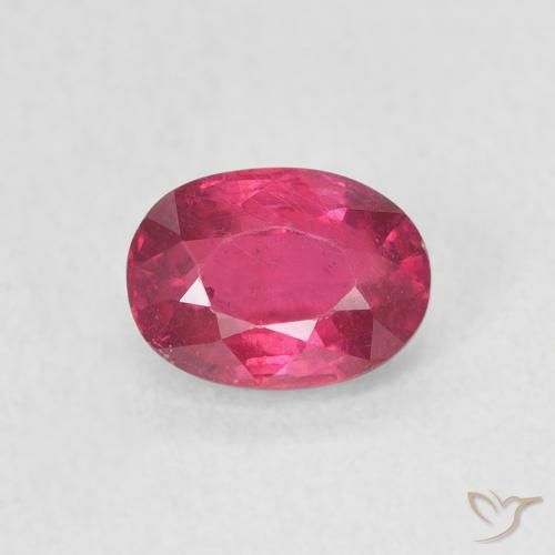 1.26ct 天然 ピンクがかったレッド ルビー, 楕円形, VS
