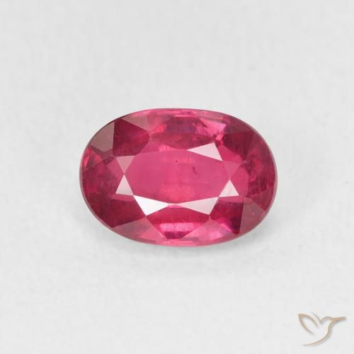 1.27ct 天然 ミディアムレッド ルビー, 楕円形, VS