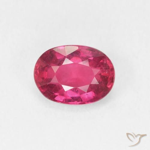 1.23ct 天然 薄いレッド ルビー, 楕円形, VS