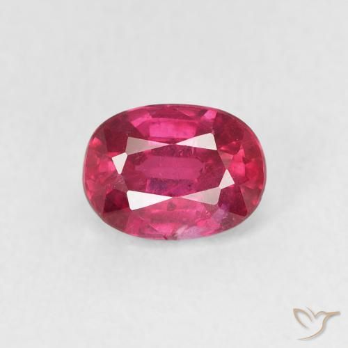 1.25ct 天然 薄いレッド ルビー, 楕円形, VS