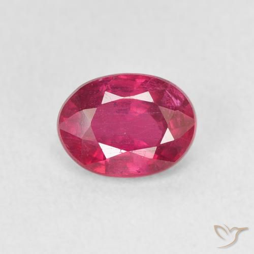 1.17ct 天然 薄いレッド ルビー, 楕円形, VS