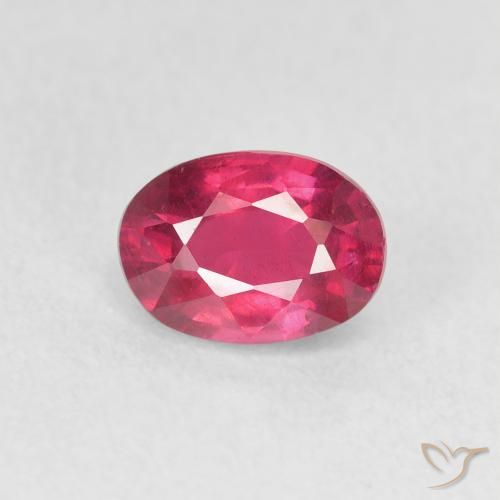 1.27ct 天然 濃い赤みがかったピンク ルビー, 楕円形, VS