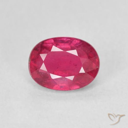 1.18ct 天然 赤みがかったピンク ルビー, 楕円形, VS