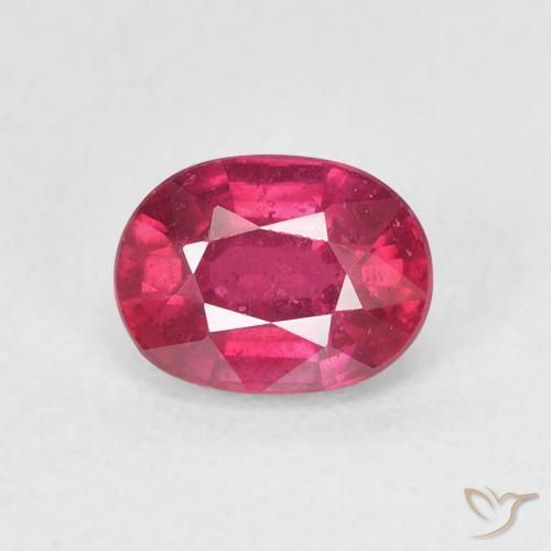 1.39ct 天然 ジャム・レッド ルビー, 楕円形, VS