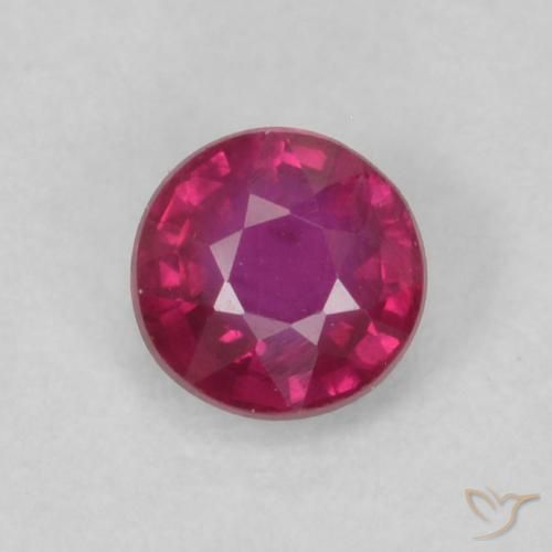 0.22ct 天然 薄いレッド ルビー, ラウンド, VS