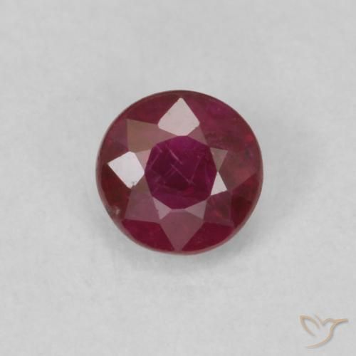 0.32ct 天然 ダークレッド ルビー, ラウンド, VS