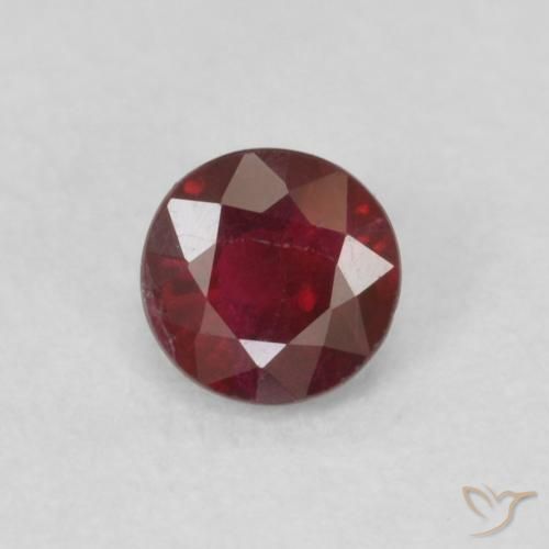 0.30ct 天然 ワインレッド ルビー, ラウンド, SI