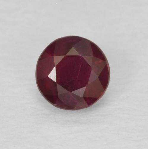 0.29ct 天然 ディープレッド ルビー, ラウンド, SI