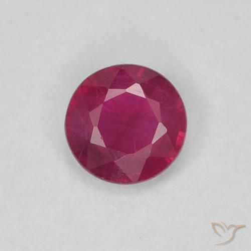 0.24ct 天然 ピンクがかったレッド ルビー, ラウンド, SI