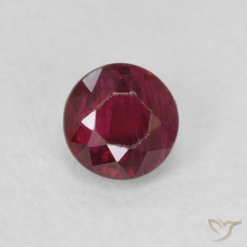 0.33ct 天然 ワインレッド ルビー, ラウンド, VS