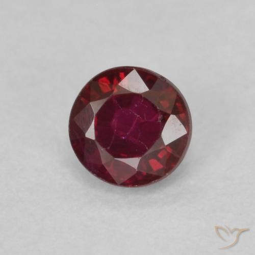 0.33ct 天然 ミディアムレッド ルビー, ラウンド, VS