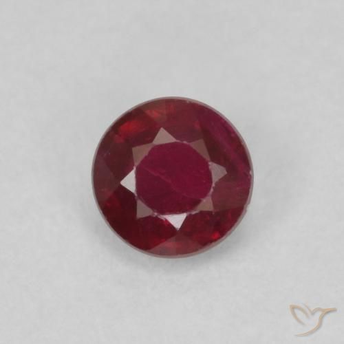 0.30ct 天然 ダークレッド ルビー, ラウンド, VS