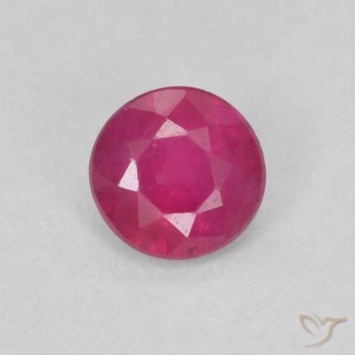 0.29ct 天然 ピンクがかったレッド ルビー, ラウンド, VS