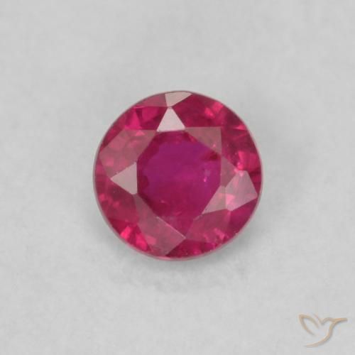 0.17ct 天然 ピンクがかったレッド ルビー, ラウンド, VS
