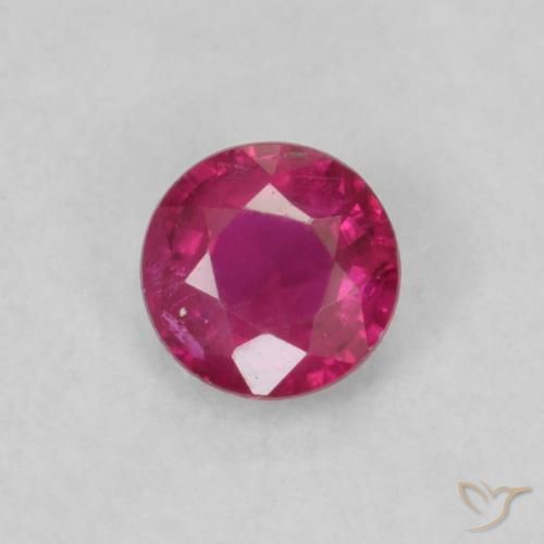 0.19ct 天然 ピンクがかったレッド ルビー, ラウンド, VS