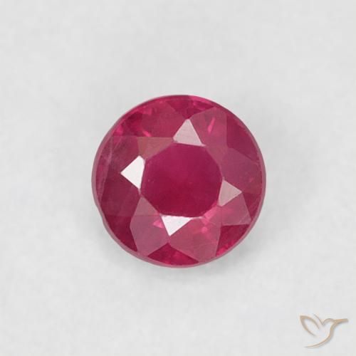 0.19ct 天然 ピンクがかったレッド ルビー, ラウンド, VS