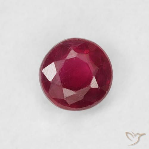0.23ct 天然 ダークレッド ルビー, ラウンド, VS